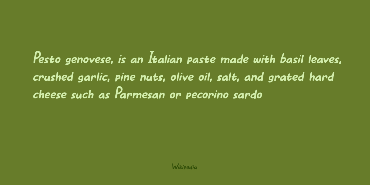 Pasta Pesto Font Poster #1