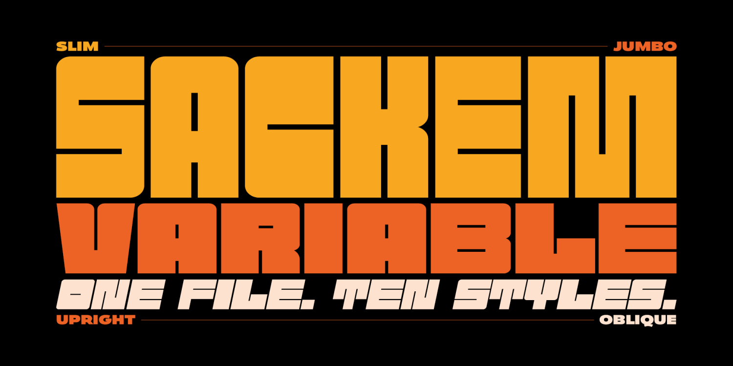 Sackem VF PB Font Poster