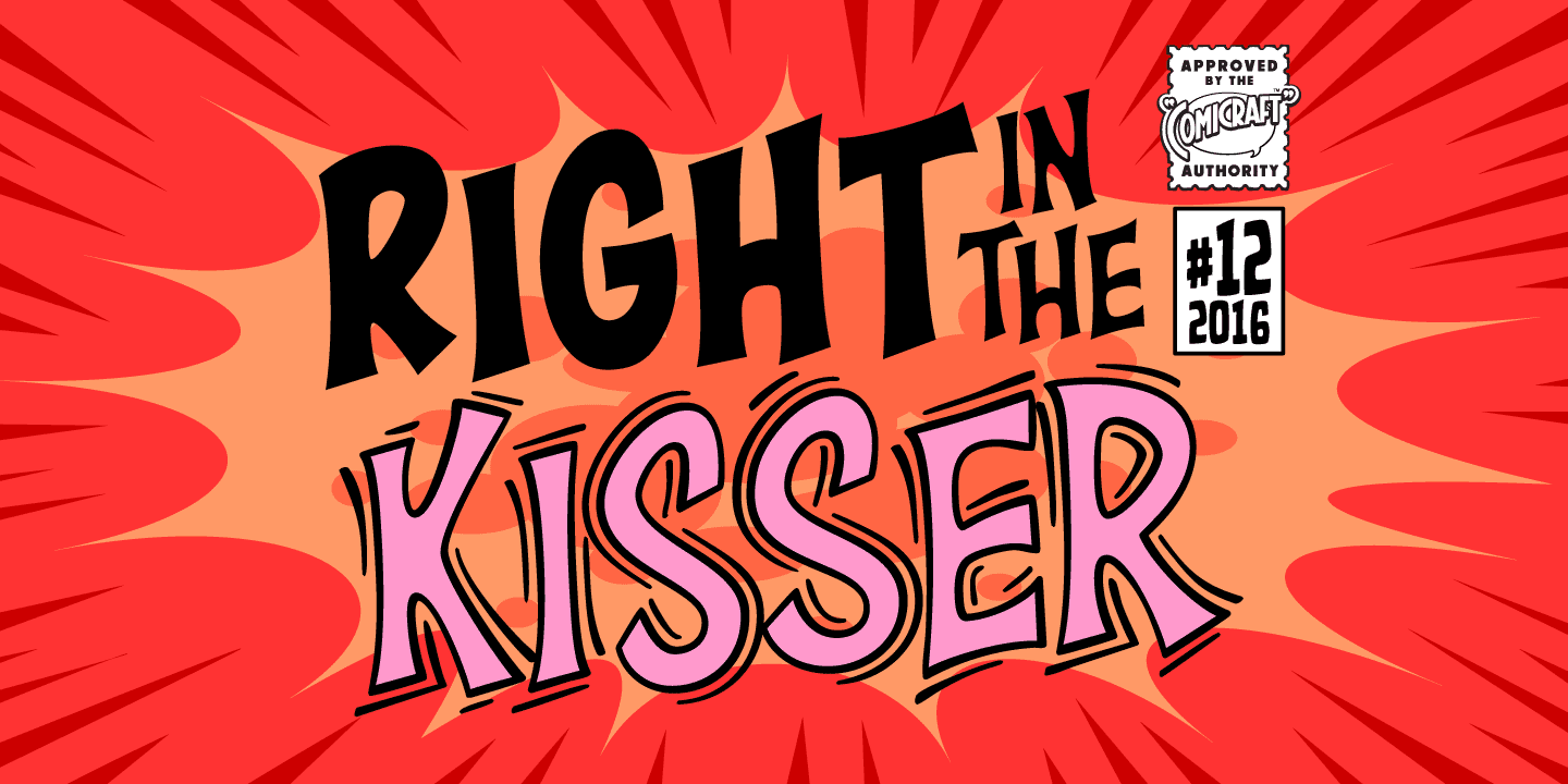 Right in the Kisser Font Poster #1