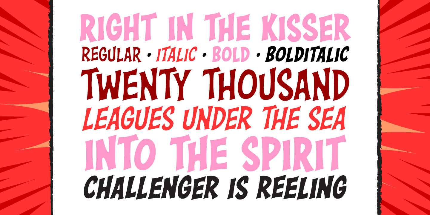 Right in the Kisser Font Poster #1