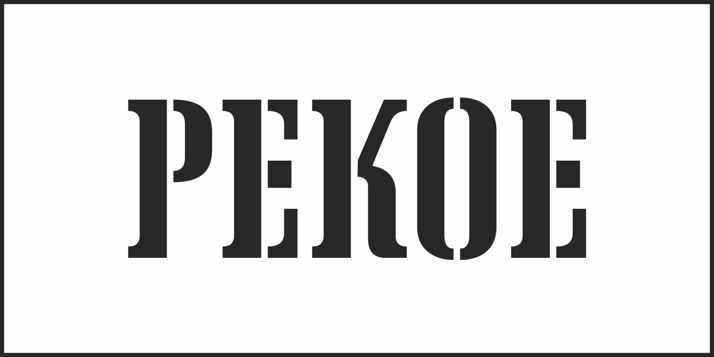 Pekoe Font Poster #2
