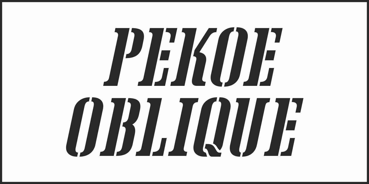 Pekoe Font Poster #4