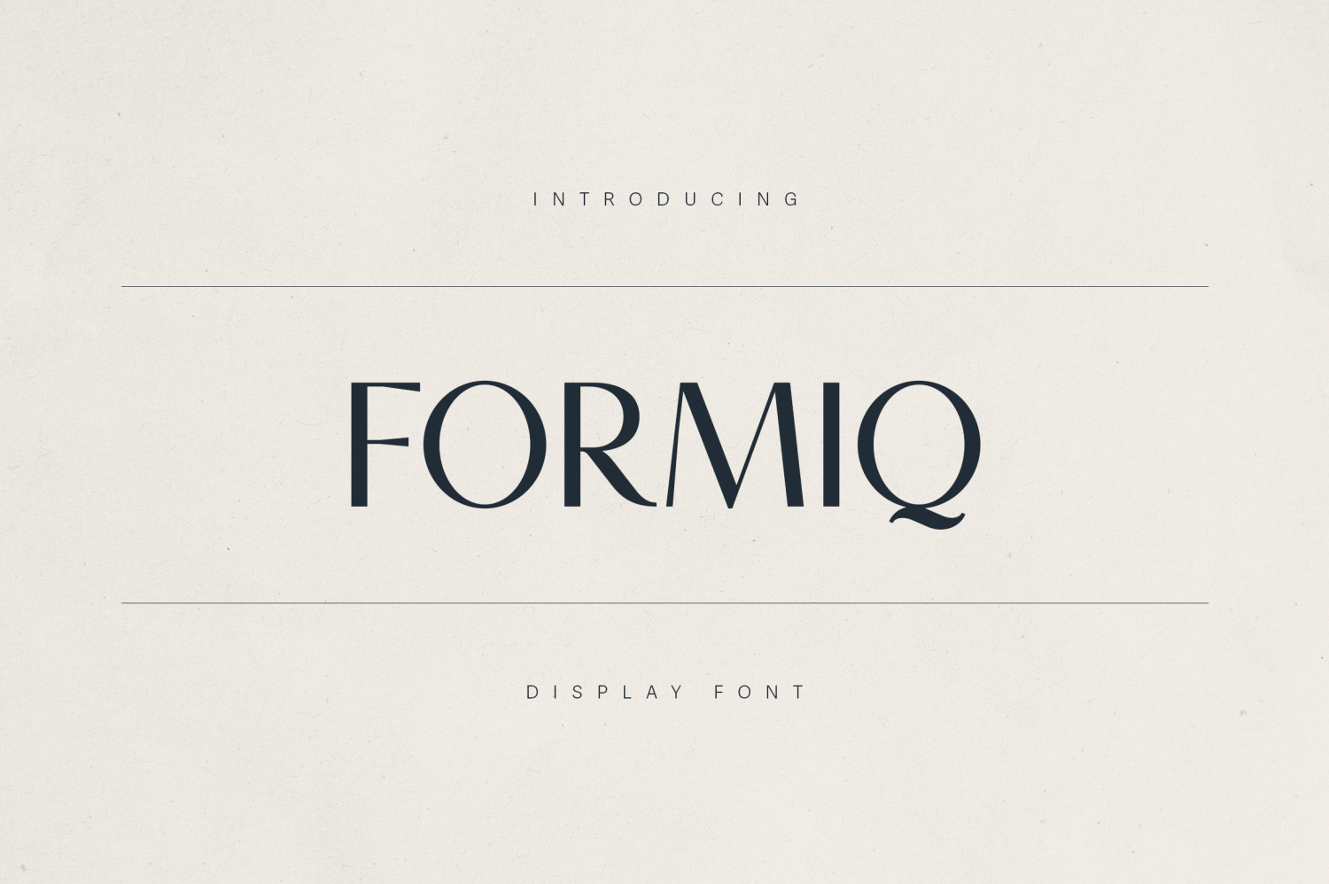 Formiq Font Poster #1