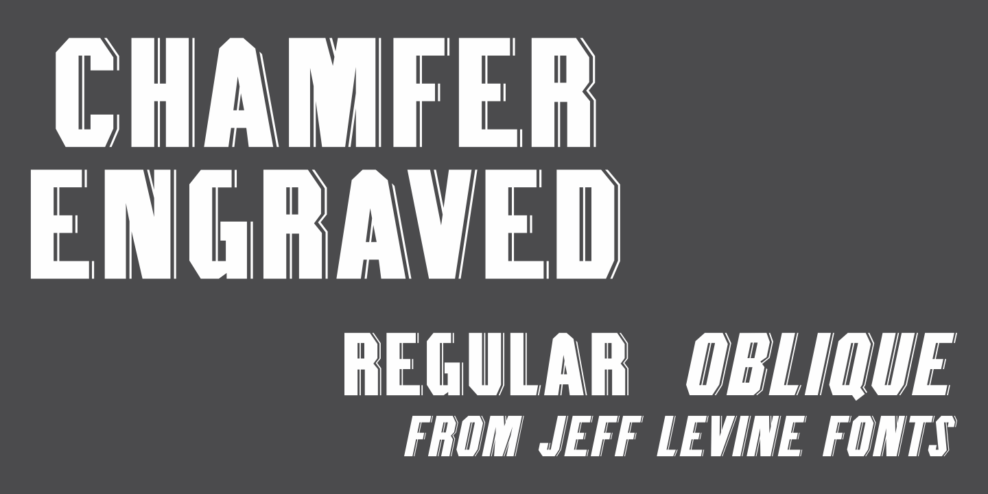 Chamfer Engraved Font Family