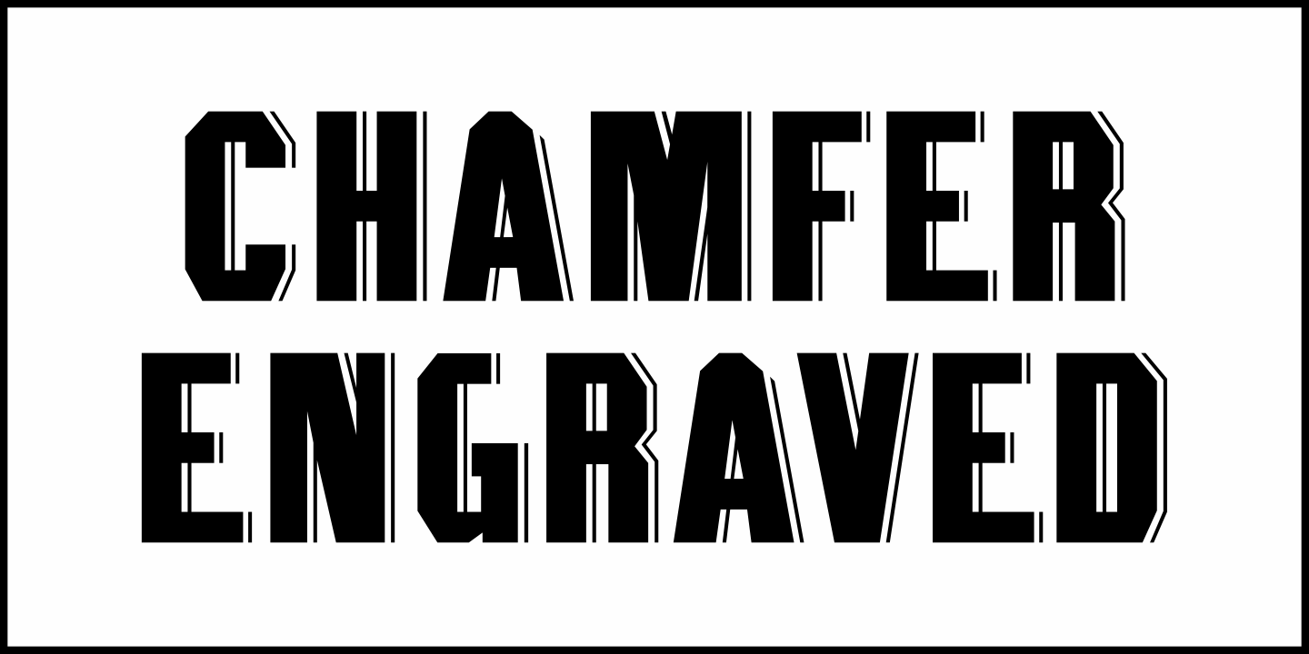 Chamfer Engraved Font Poster #2