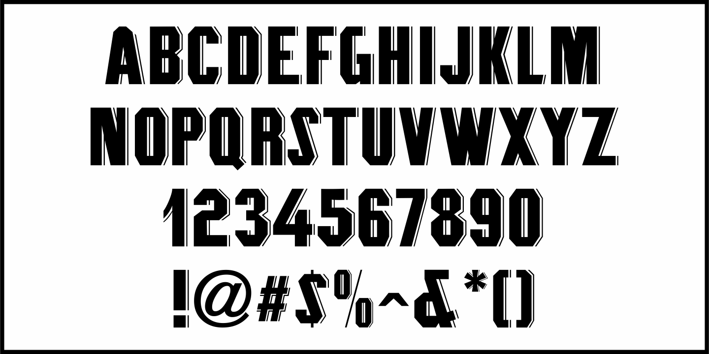 Chamfer Engraved Font Poster #3