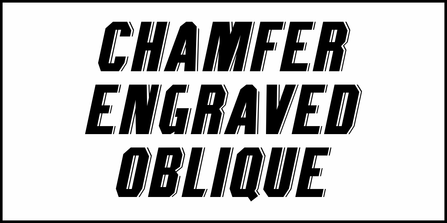 Chamfer Engraved Font Poster #1