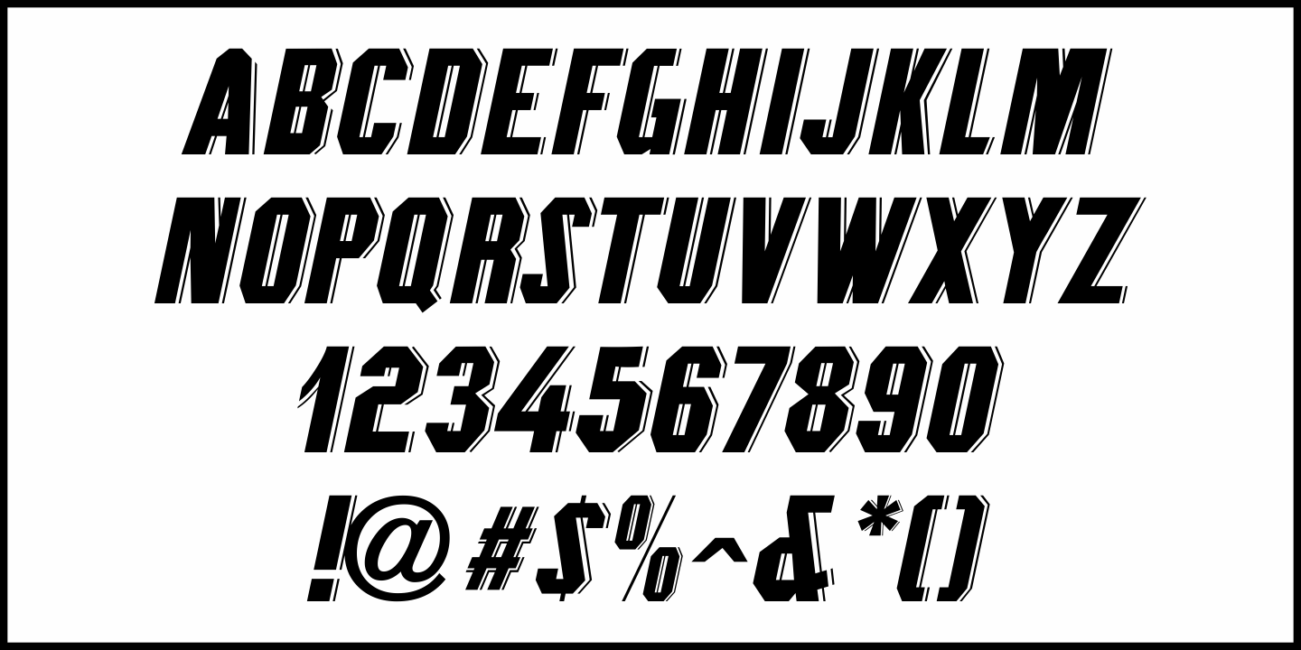 Chamfer Engraved Font Poster #5