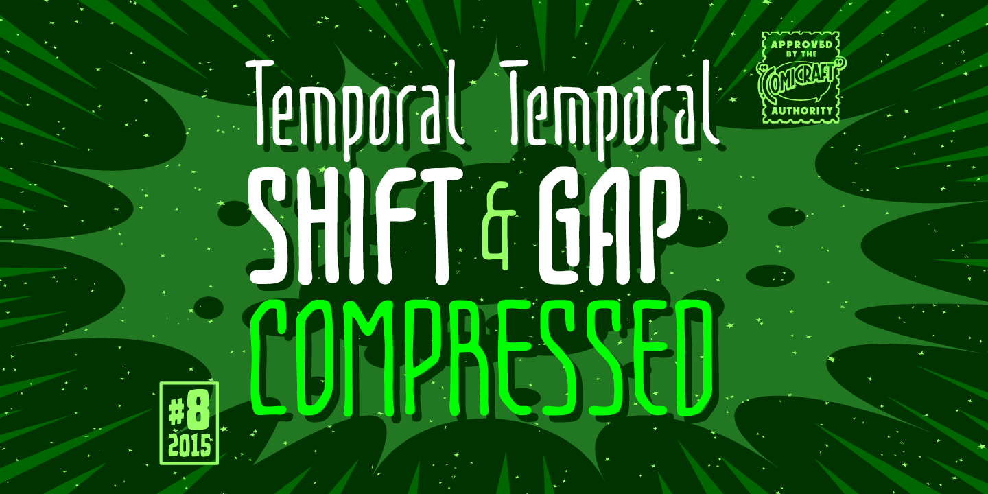 Temporal Shift & Gap Compressed Font Poster #1