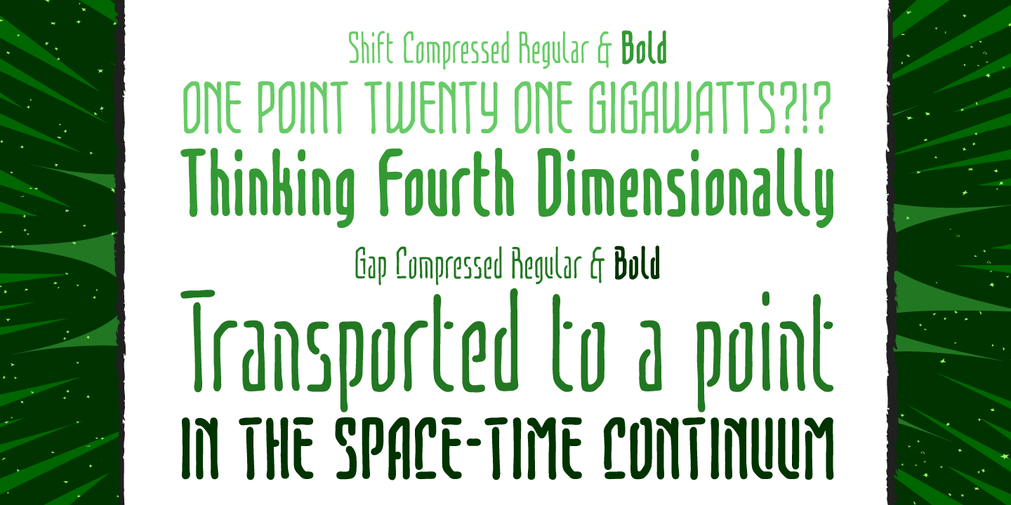 Temporal Shift & Gap Compressed Font Poster #1