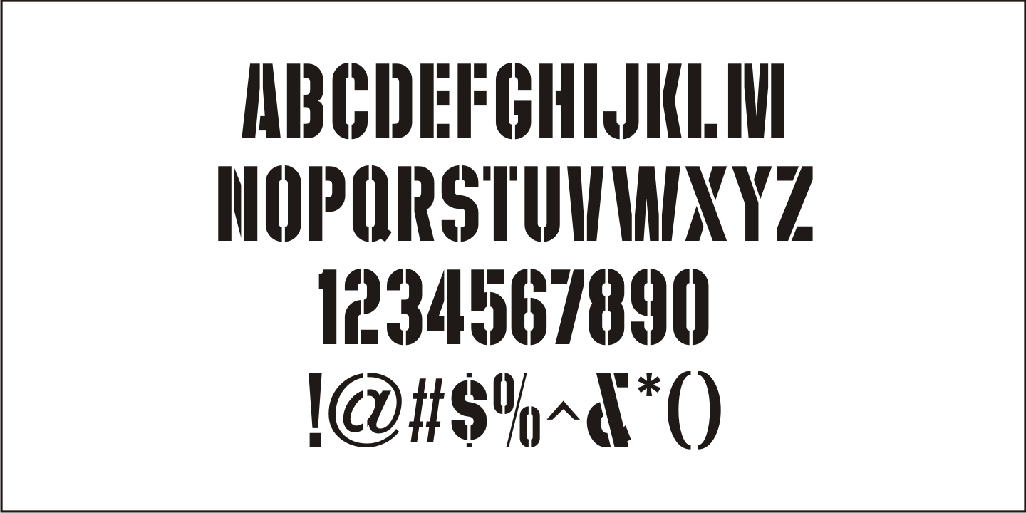 Play Day Stencil Font Poster #1