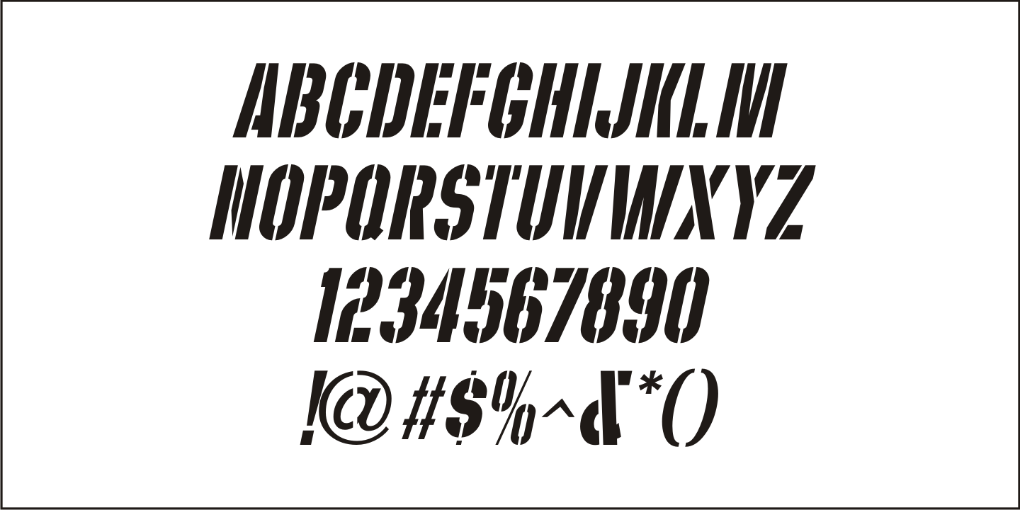 Play Day Stencil Font Poster #1