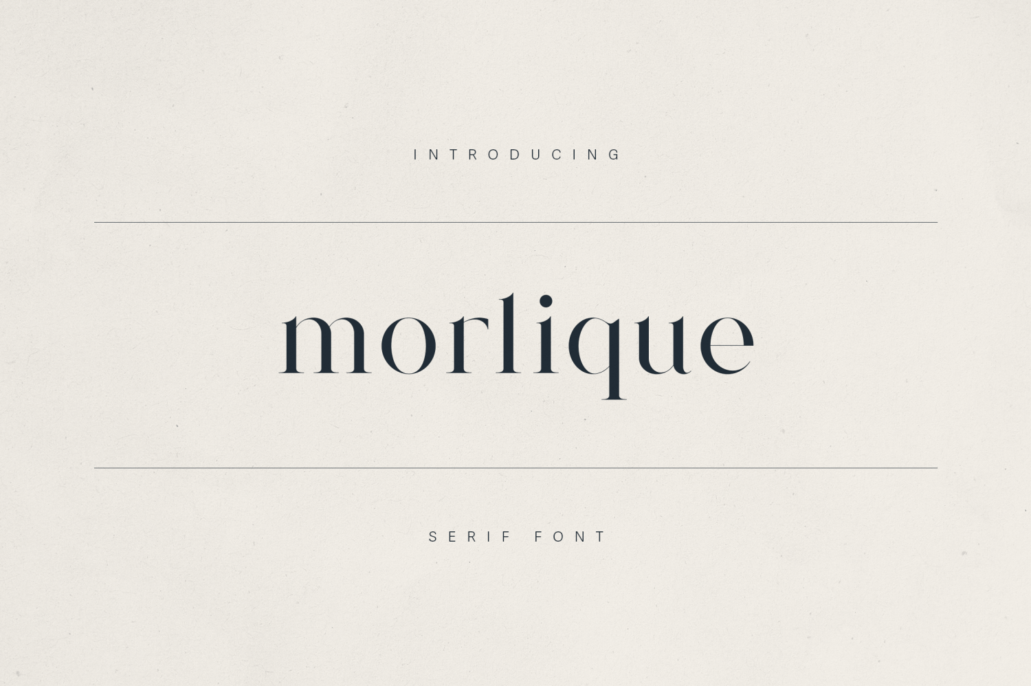 Morlique Serif Font Poster