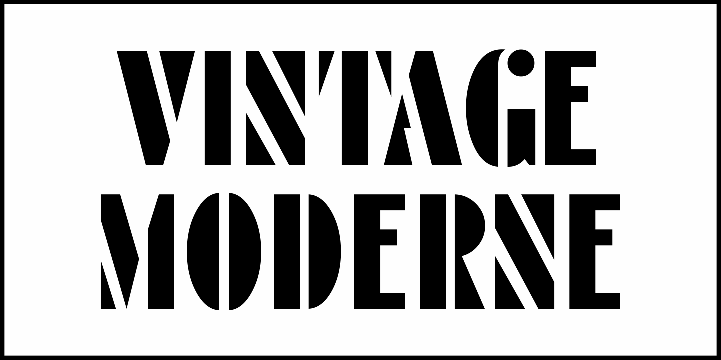 Vintage Moderne JNL Font Poster #2