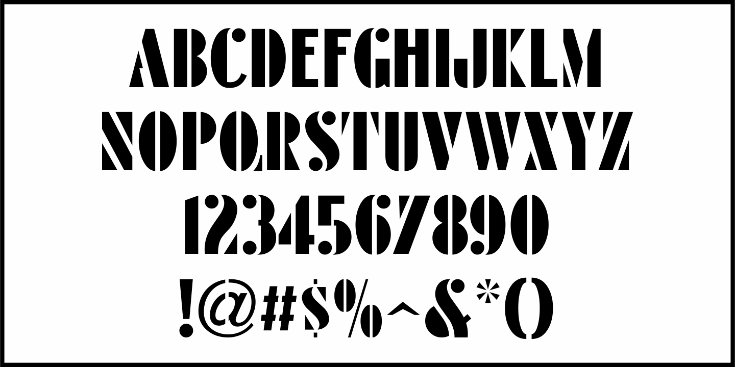 Vintage Moderne JNL Font Poster #3