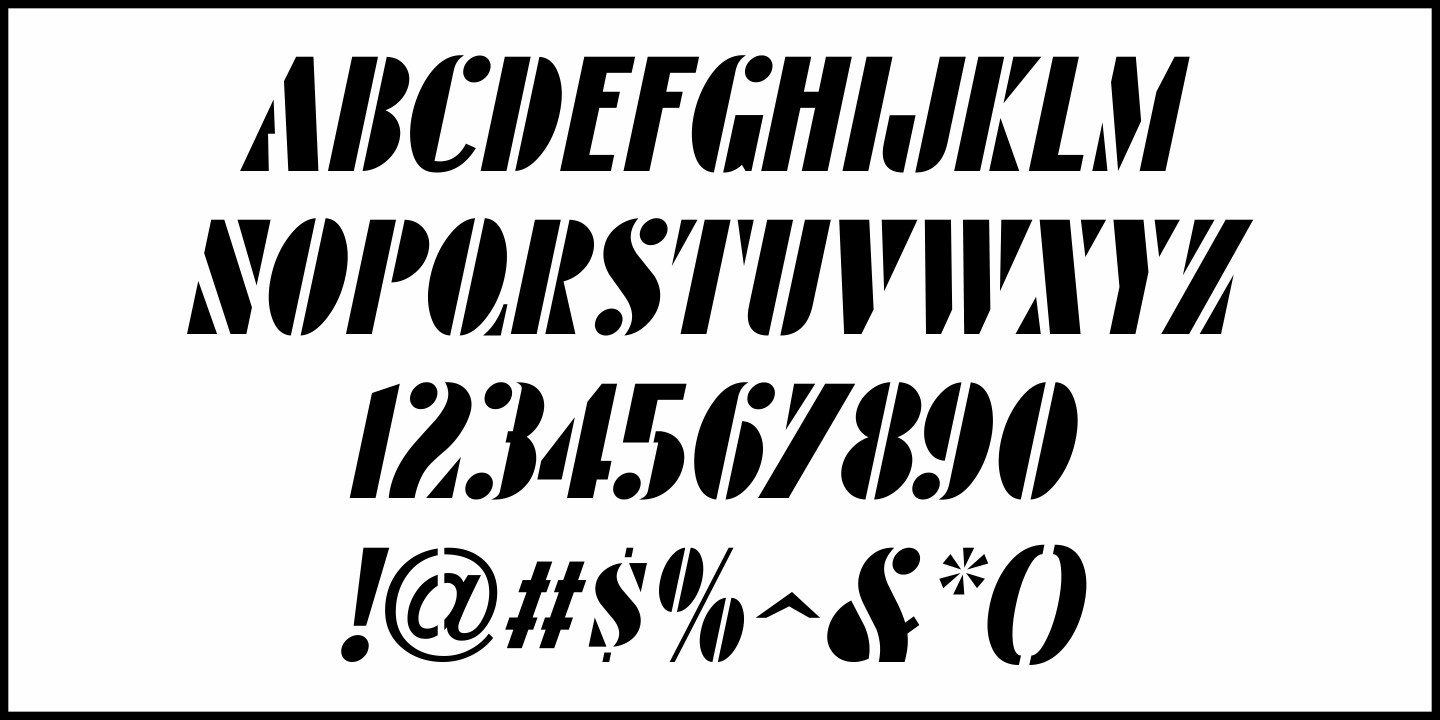 Vintage Moderne JNL Font Poster #5