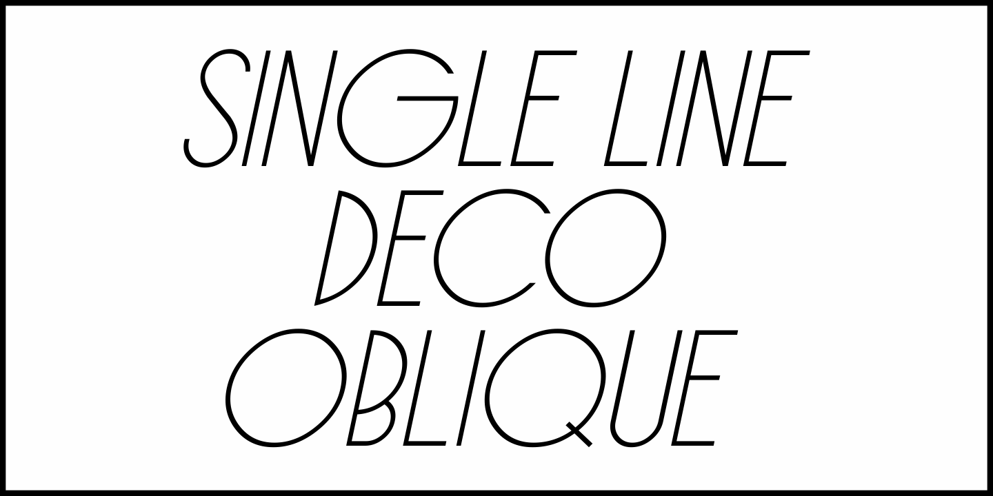 Single Line Deco Font Poster #4