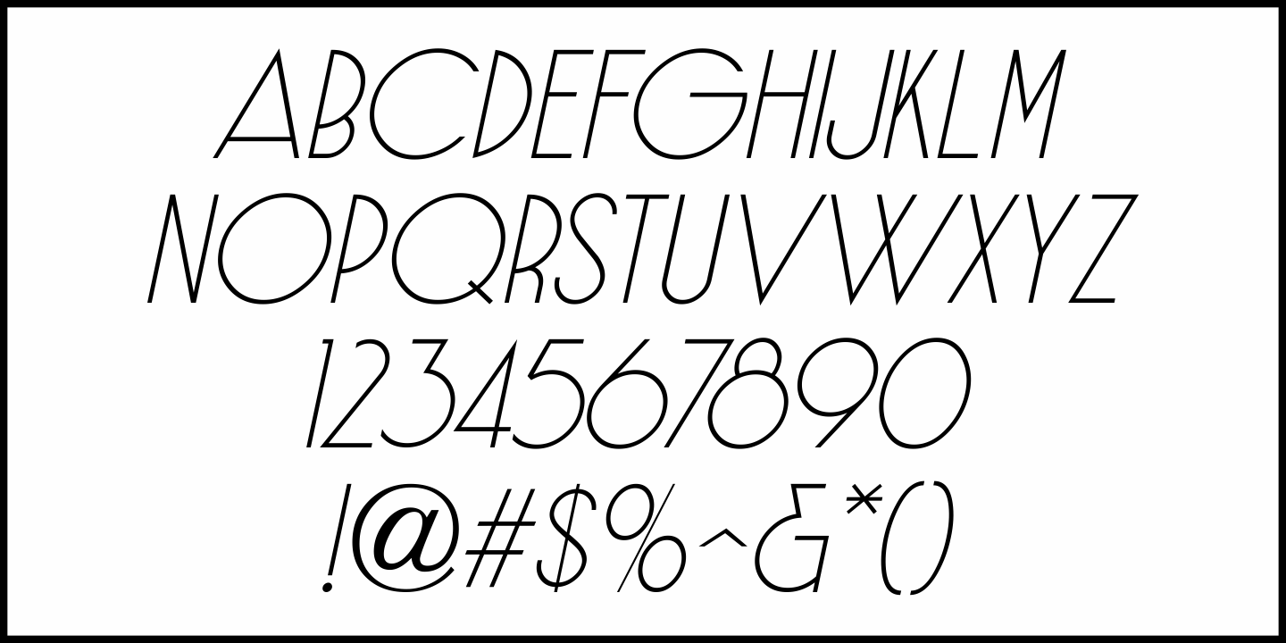 Single Line Deco Font Poster #5