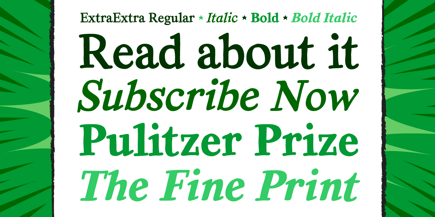 Extra Extra Font Poster #1