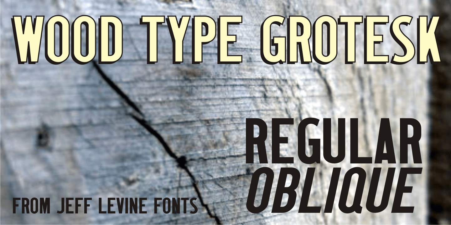 Wood Type Grotesk Font Family Poster