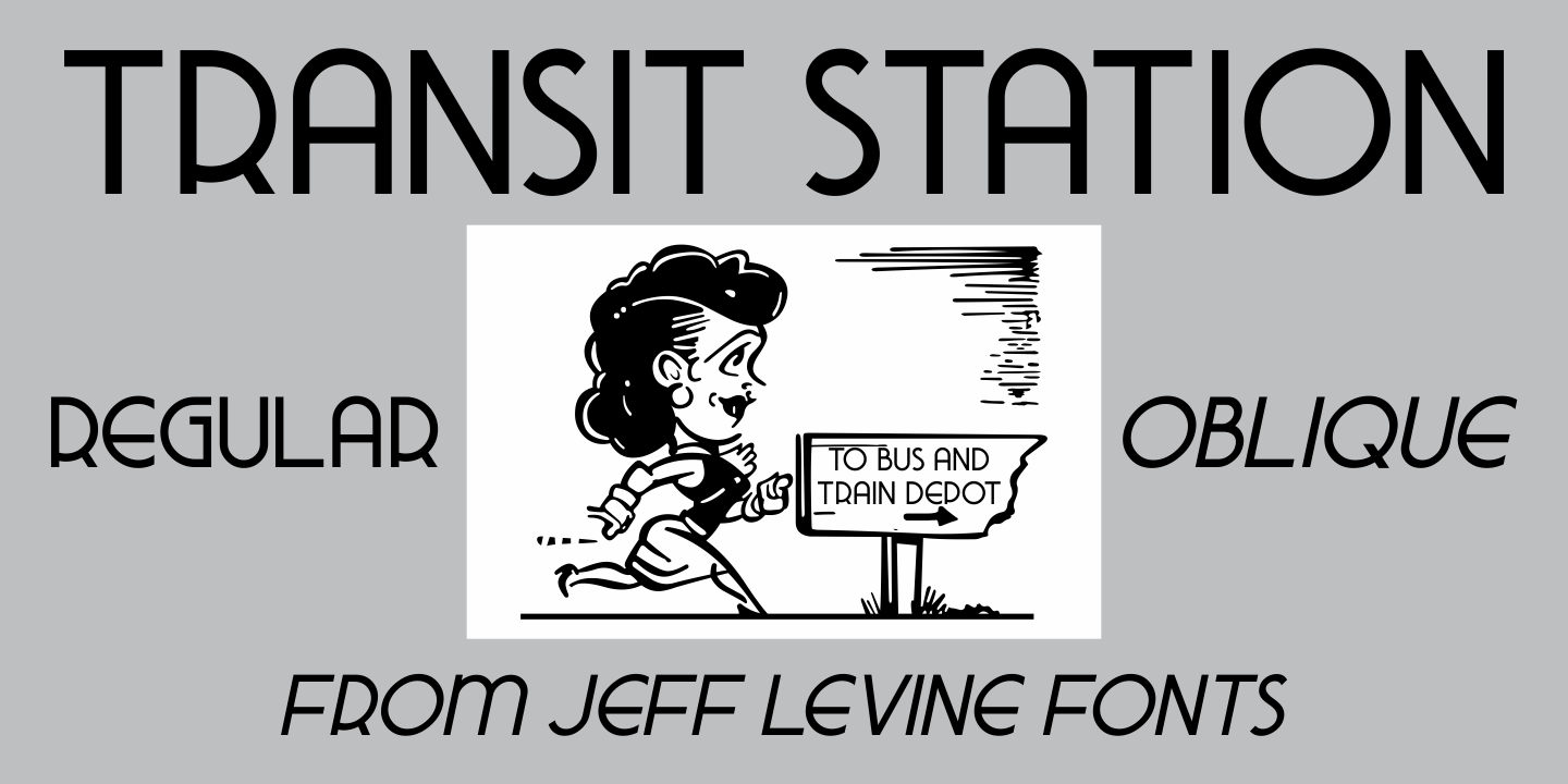 Transit Station Font Poster