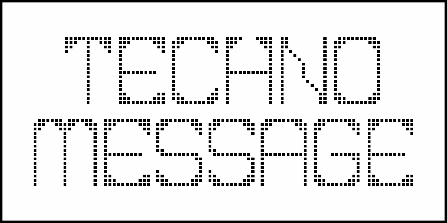 Techno Message Font Poster #2
