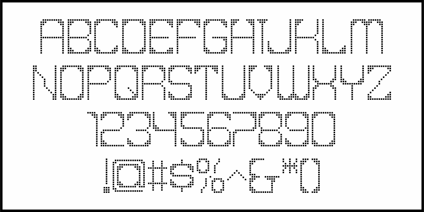 Techno Message Font Poster #3