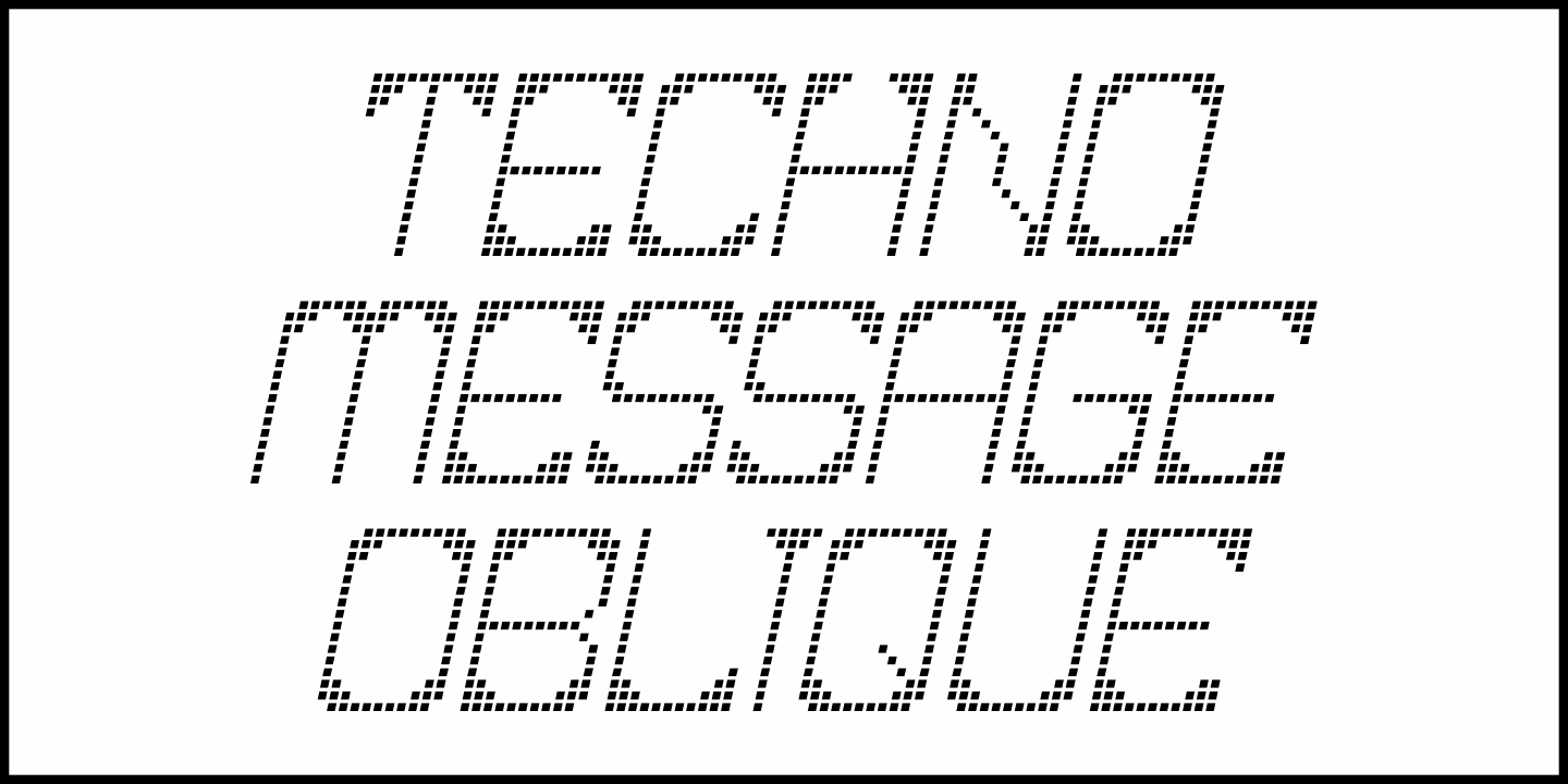 Techno Message Font Poster #4