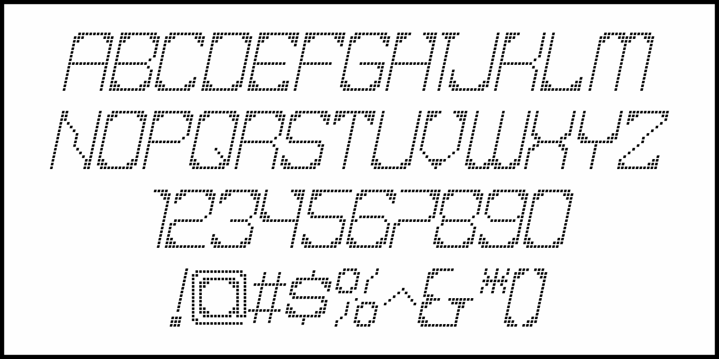 Techno Message Font Poster #1