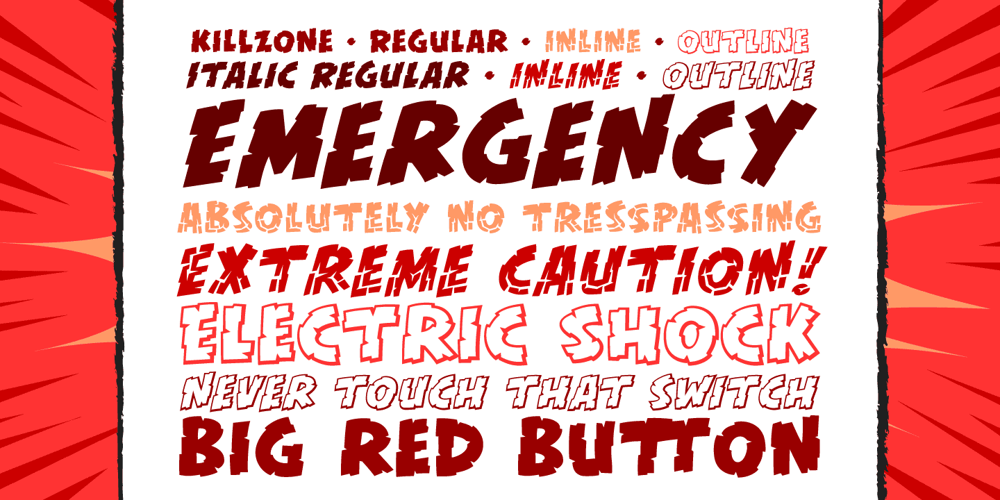 Kill Zone Font Poster #1
