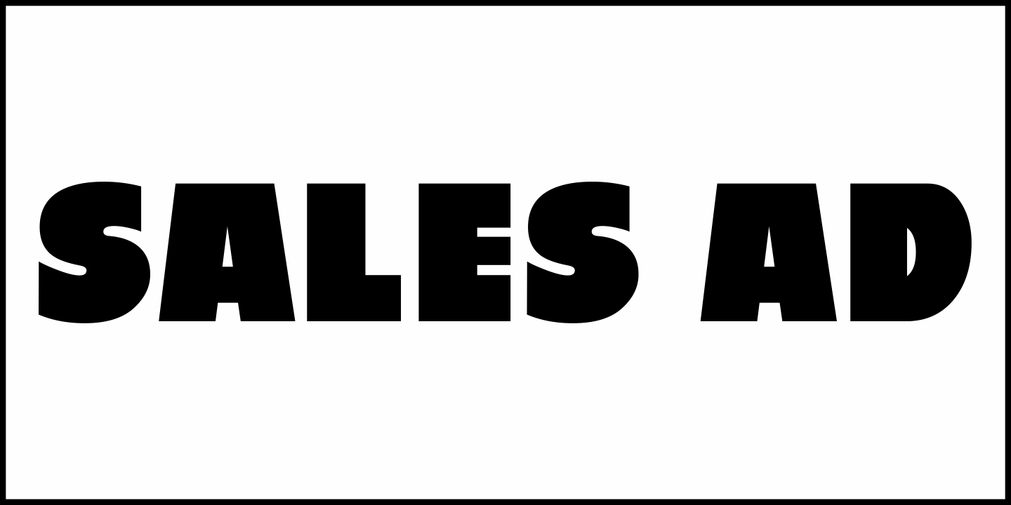 Sales Ad Font Poster #1