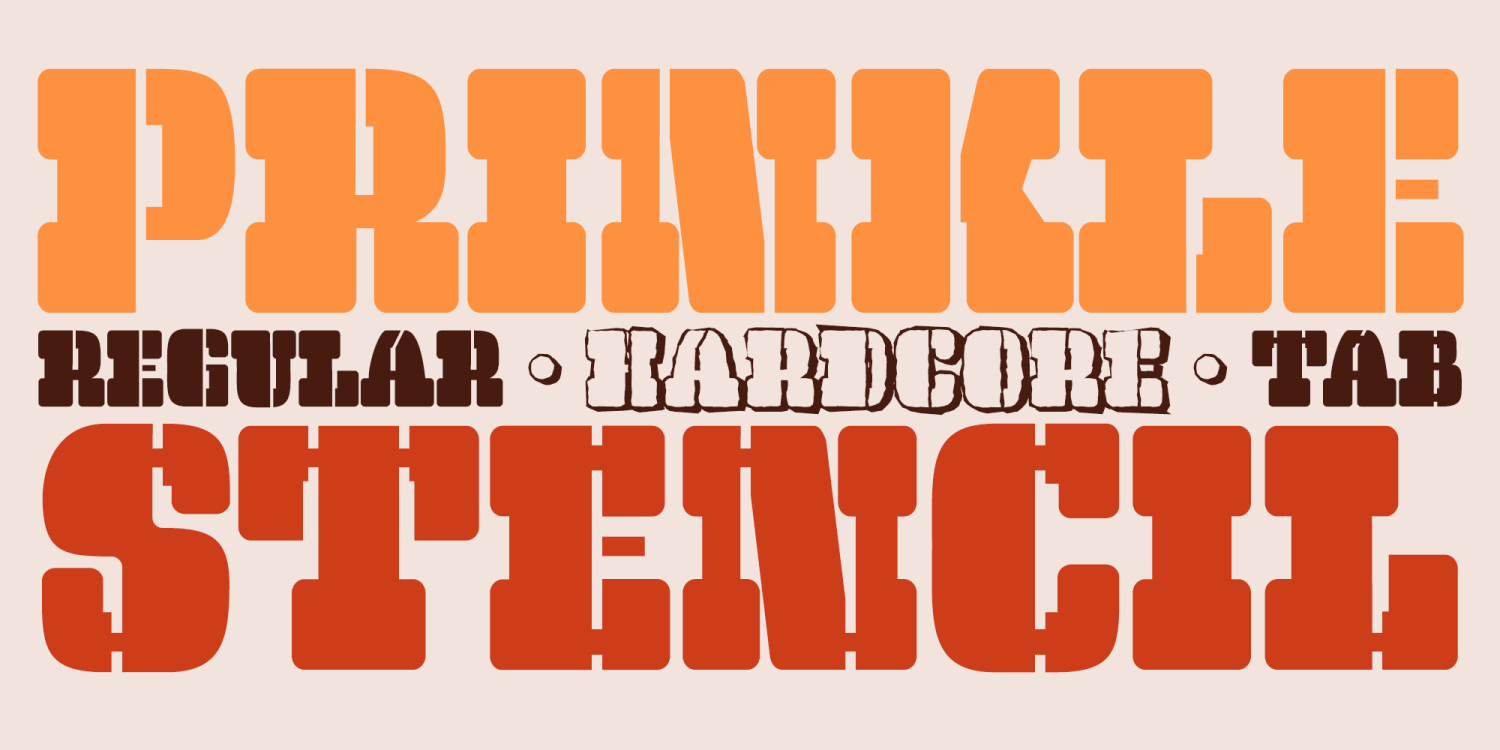Prinkle Stencil Font Family Poster
