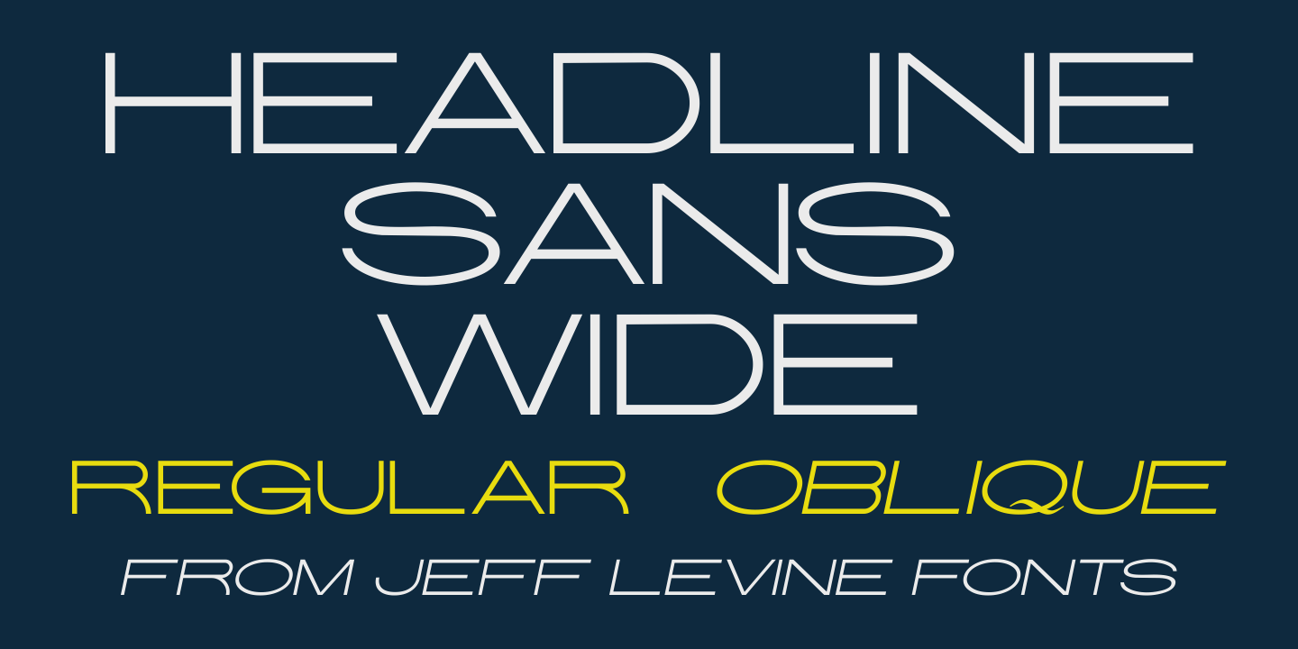 Headline Sans Wide Font Family Poster