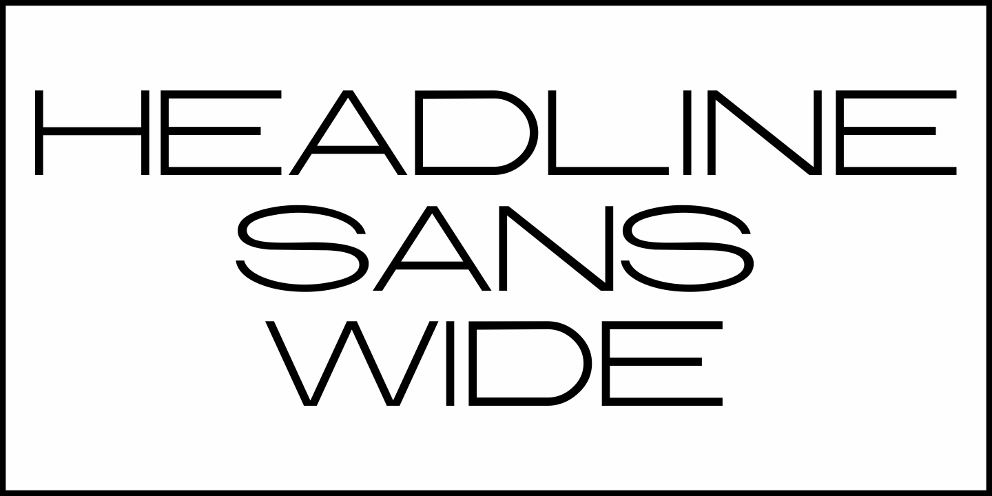 Headline Sans Wide Font Poster #1