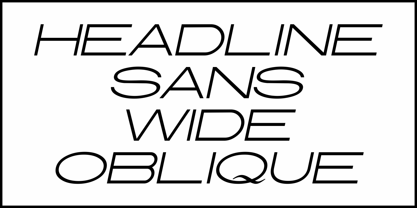 Headline Sans Wide Font Poster #1