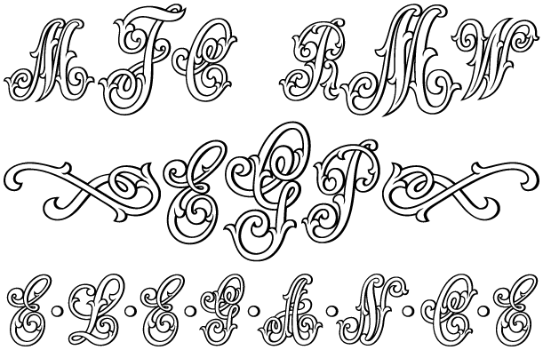 MFC Jewelers Monogram Font Poster #1