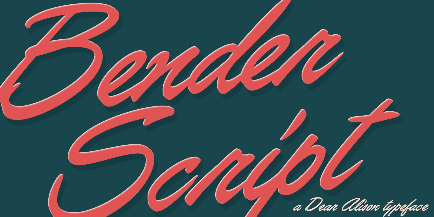 Bender Script Font Poster #1