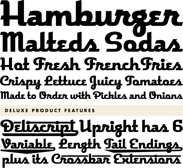 Deliscript Upright Font Poster #1