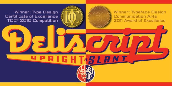 Deliscript Upright Font Poster #1