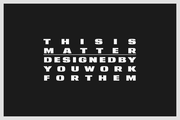YWFT Matter Font Poster #1