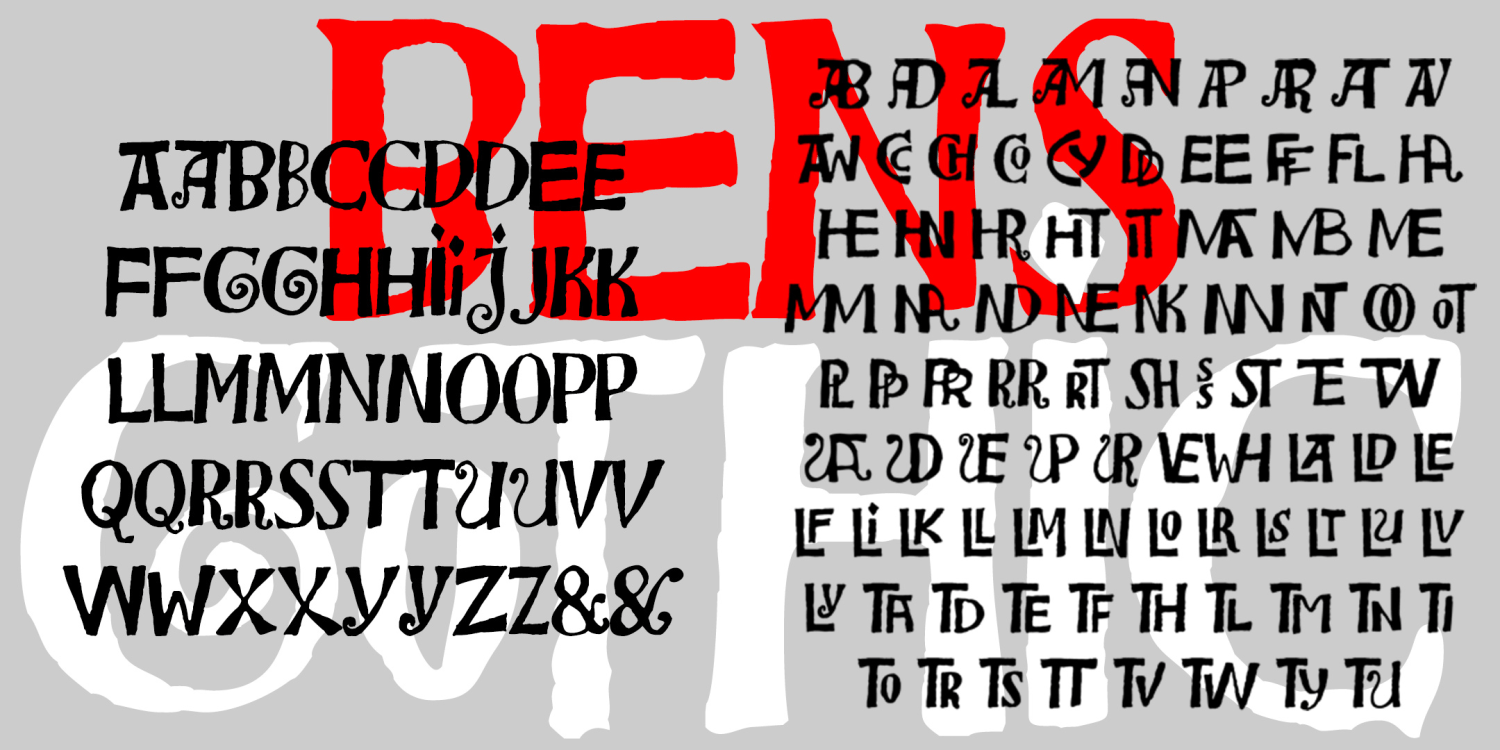 Bensgothic Font Family Poster