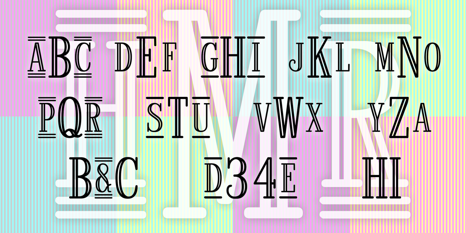 Roman Monograms Font Family Poster