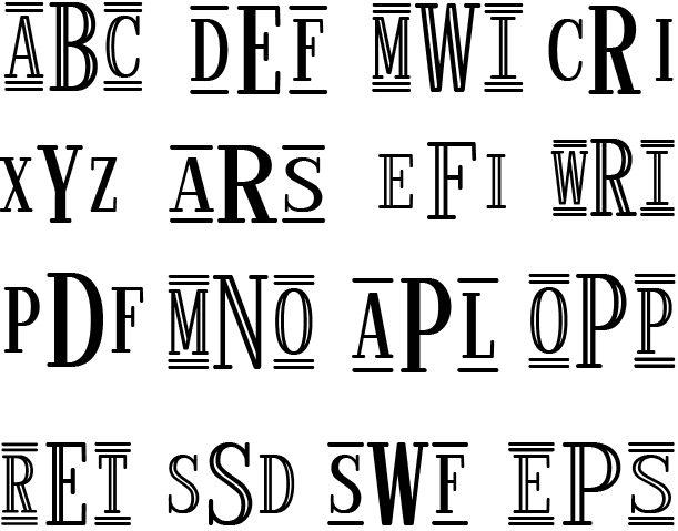 Roman Monograms Font Poster #2