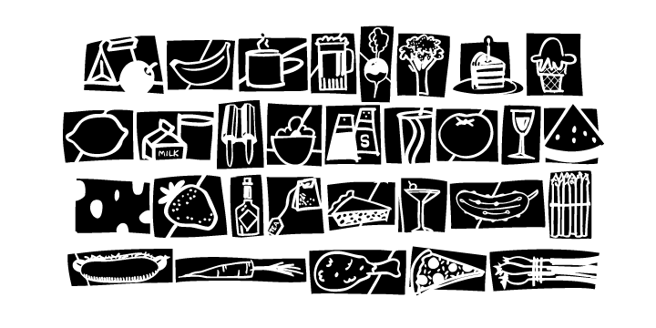 Food Doodles Font Poster #1