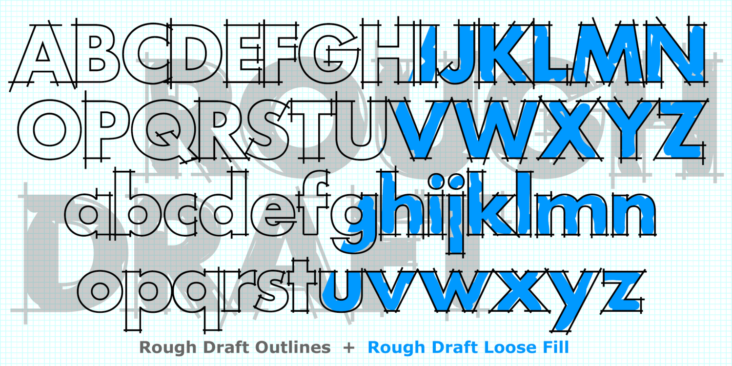 Rough Draft Font Poster #1