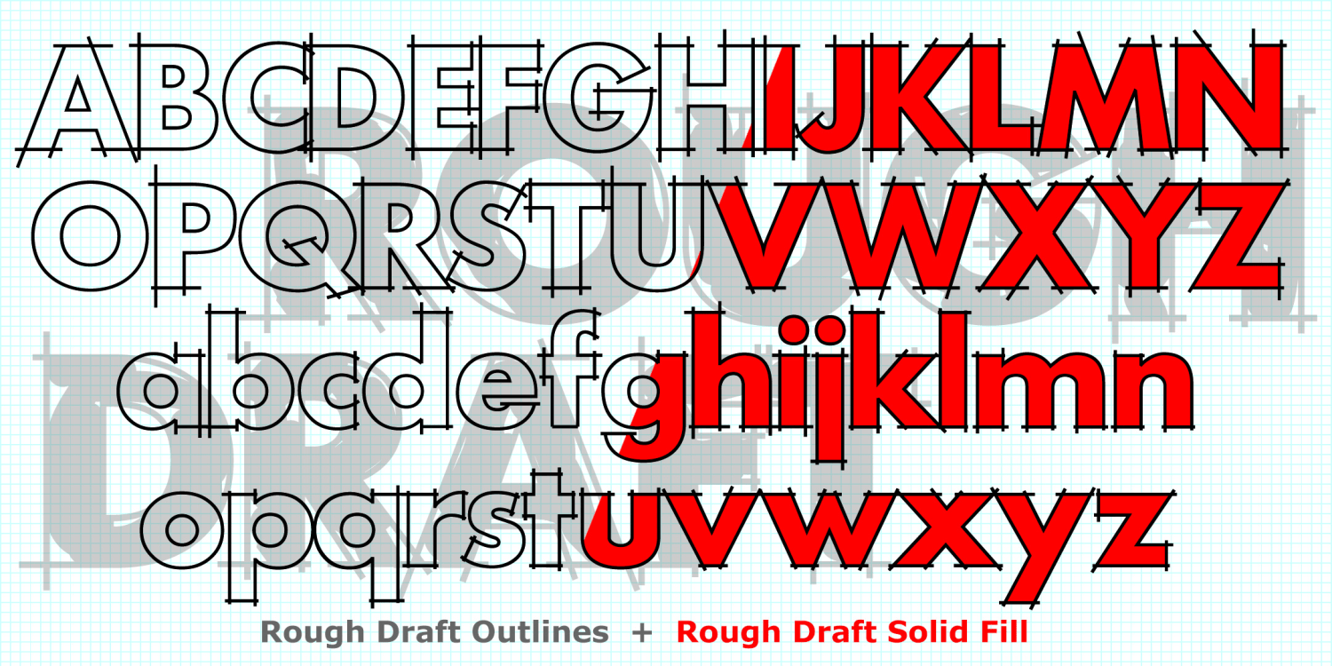 Rough Draft Font Poster #1