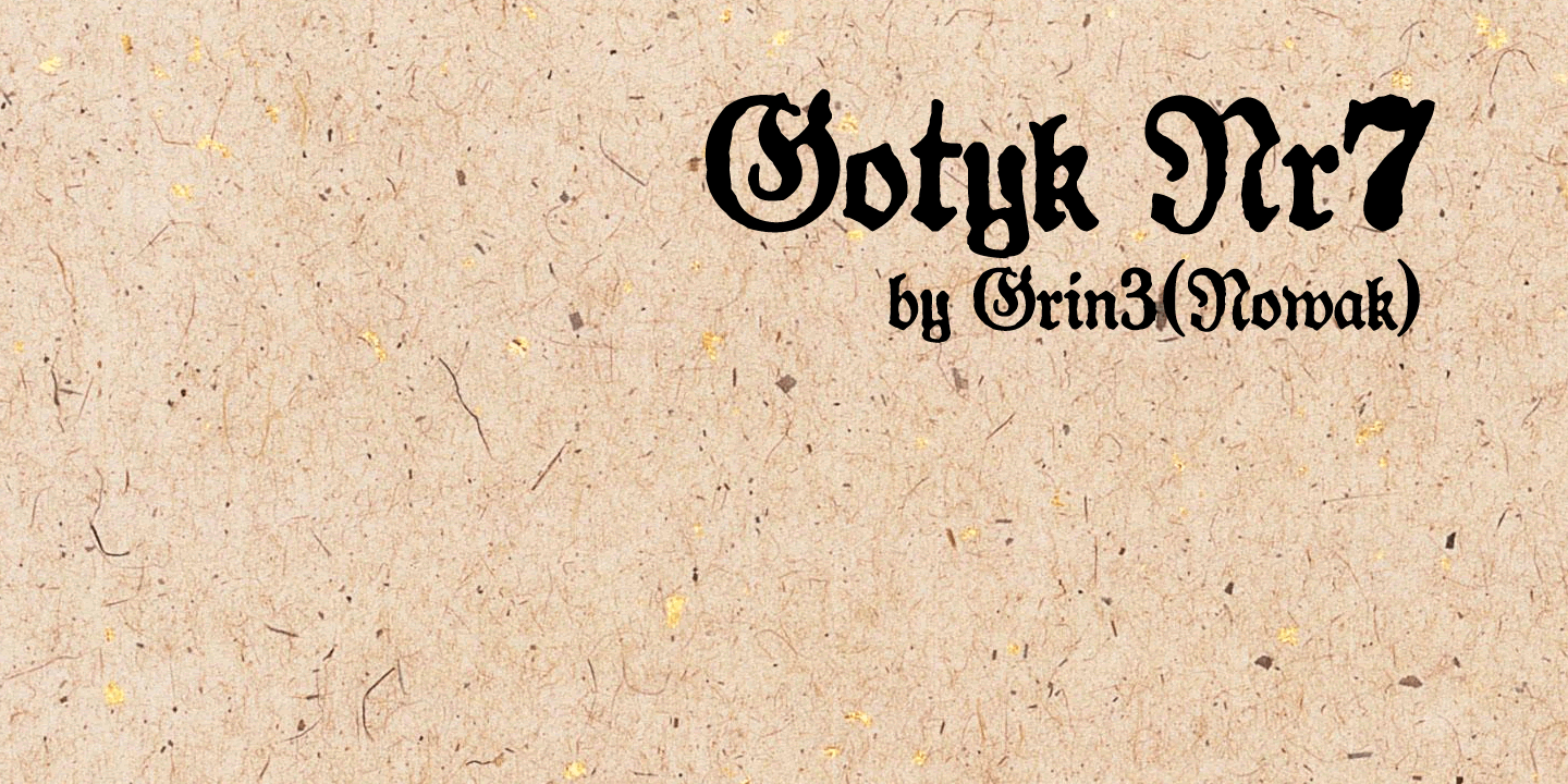 Gotyk Nr7 Font Poster #1