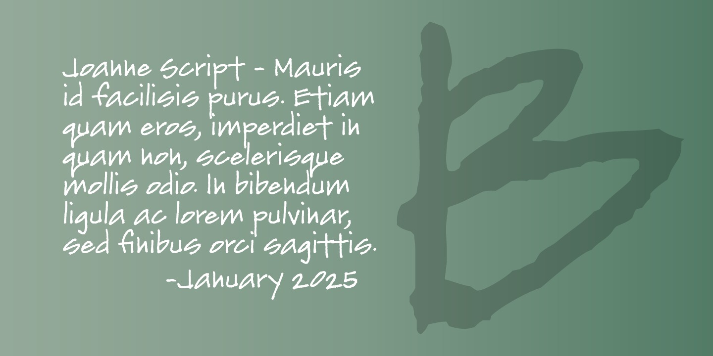 Joanne Script Font Poster #1