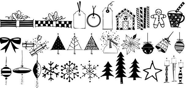 Christmas Doodles Poster