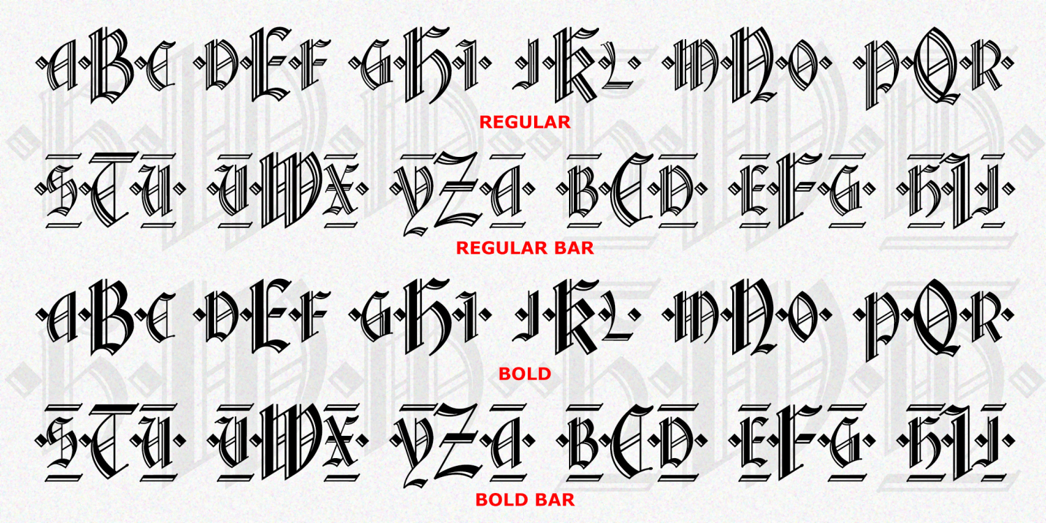Waldorf Monograms Font Family Poster
